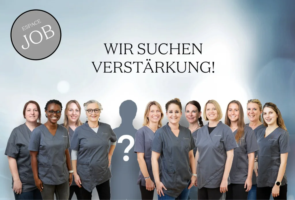 Teamfoto MPA Espace Chirurgie mit Phantombild mit Fragezeichen